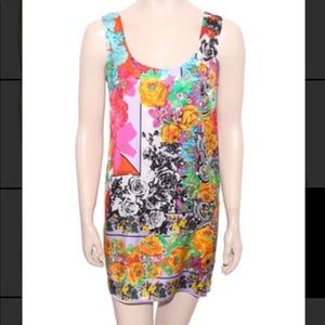 VERSACE floral printed silk dress